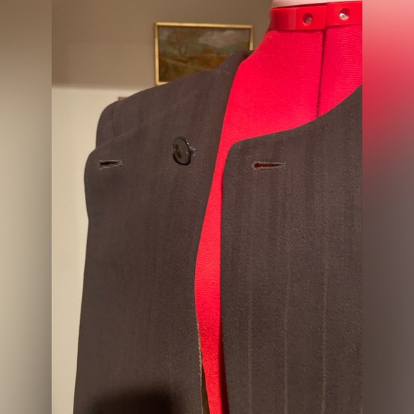 VTG 80s Chocolate Brown Joan & David Blazer Jacket Made In Italy - Picture 11 of 12